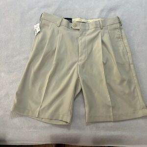 Jos. A. Bank David Leadbetter Golf Shorts Men's 35 Tan Beige Pleated NWT